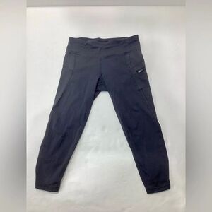 Lululemon athletica Black Short Leggings Zipper Pocket Ruched Hem Size 4